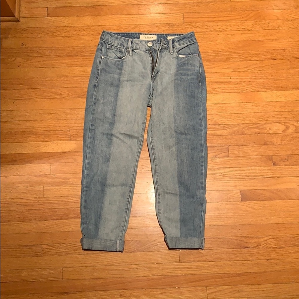 split colored mom jeans from Pacsun